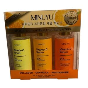 Minuyu Vitamin C Brighten & Tone Serum Trio Collagen Centella Niacinamide